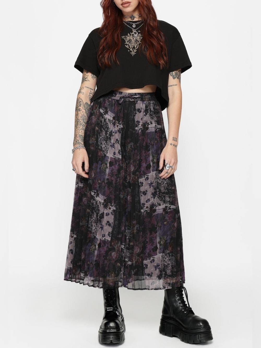 Disturbia Iskra Mystic Floral Chiffon Culotte